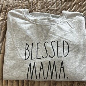 Gray Tae Dunn 'Blessed Mama' Sweatshirt